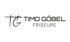 Logo: TG Timo Göbel Friseure auf dunkelgrünem Hintergrund.