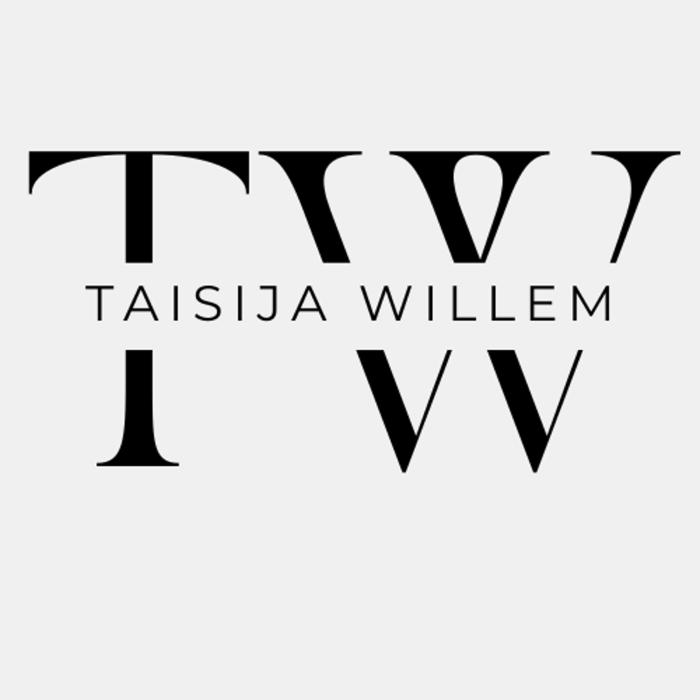 Schwarzes Logo "TVV TAISIJA WILLEM TVV" auf weißem Hintergrund.