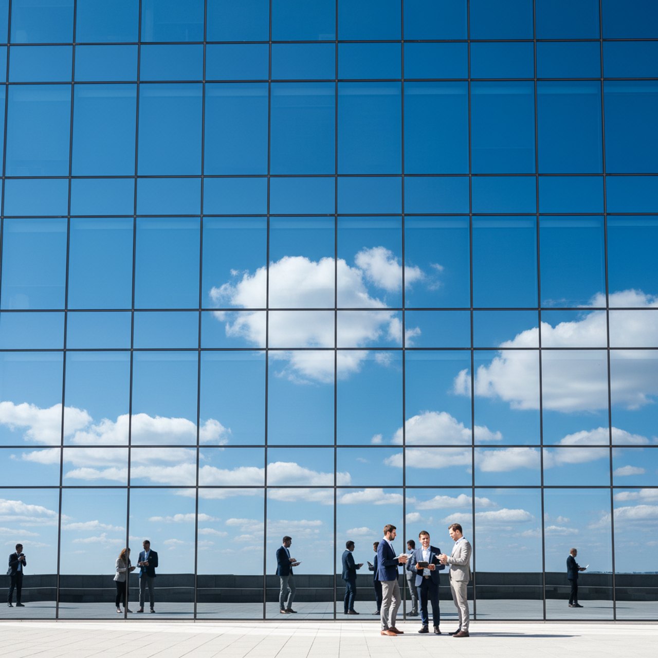 Glass facade