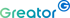 Firmenlogo mit dem Wort „Greator“ in Farbverlauf von Grün zu Blau und einem blauen „G“ in einem Kreis.
