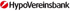 HypoVereinsbank Logo mit rotem Kreis und weißem V-Symbol.