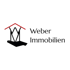 Logo: schwarzes stilisiertes Haus mit rotem Dach und Text "Weber Immobilien"