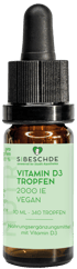 Tropfflasche S|BESCHDE Vitamin D3 Tropfen 2000 IE vegan