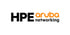 HPE Aruba Networking Logo auf weißem Hintergrund, mit „HPE“ in Schwarz und „Aruba networking“ in Orange und Schwarz.