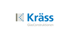 Krüss Logo: Blauer Schriftzug "Krüss" mit grauem "Optronic" darunter und grafischem Element links.