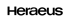 Heraeus-Logo in schwarzer Schrift auf dunkelgrünem Hintergrund.