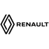 Schwarzes Renault-Logo mit zwei ineinander verschlungenen Rauten und dem Schriftzug "RENAULT".