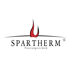 SPARTHERM Feuerungstechnik Logo mit roter Flamme über dem Schriftzug.