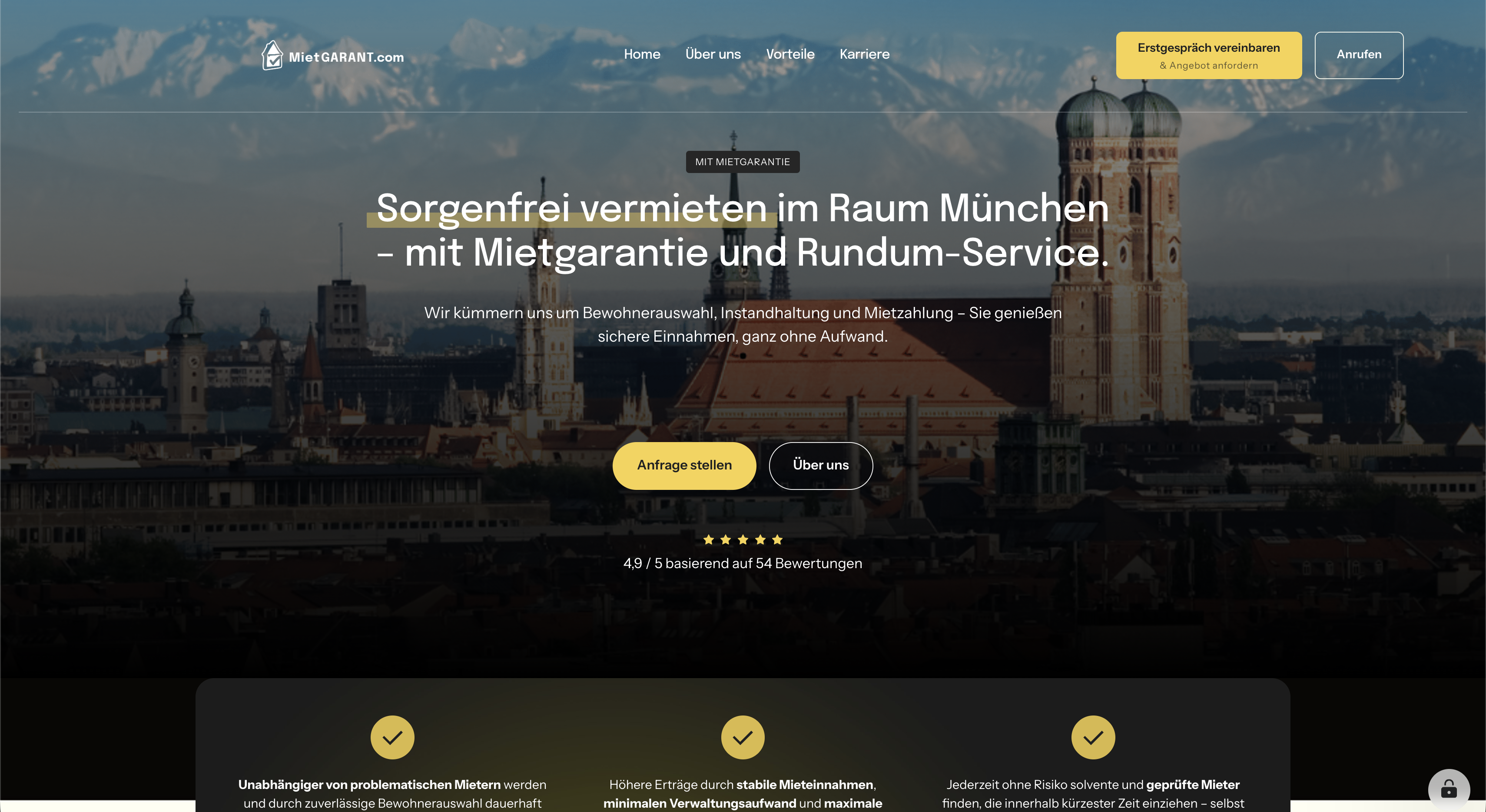 Mietgarant Website