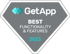 Die Webagentur CC wurde 2023 mit der GetApp Auszeichnung für 'Best Functionality & Features' geehrt.