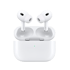 Weiße Apple AirPods Pro 2 Ohrhörer in geöffnetem Ladecase mit grüner LED.
