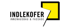 Logo: "INDLEKOFER INNENAUSBAU & FASSADE" in Schwarz auf Weiß, mit gelbem Quadrat und stilisiertem Pfeil.