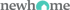 Newhome-Logo mit einem türkisfarbenen Hausdach als Buchstabe "o".