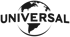 Schwarzes Universal-Logo mit dem Wort „UNIVERSAL“ vor einer stilisierten Weltkugel.