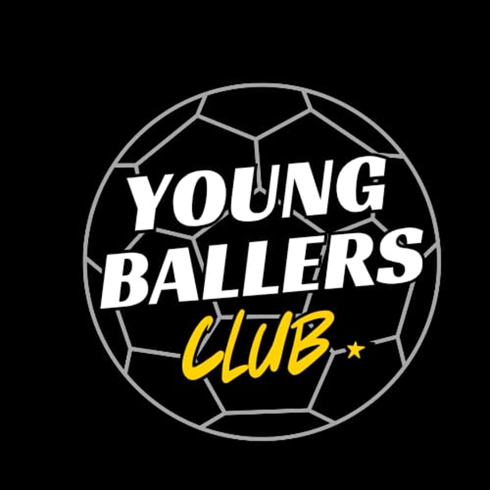 Logo in Schwarz von Young Ballers Club, Talentschmiede für junge Fußballspieler.