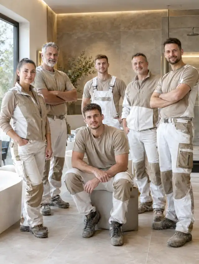 Das Kröger-Team in der Badausstellung