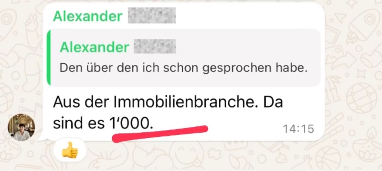 Kundenergebnis: 1.000 € aus der Immobilienbranche