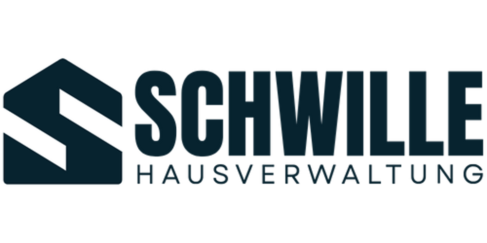 Logo mit stilisiertem Haus und dem Text "SCHWILLE HAUSVERWALTUNG".