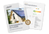 Deckblatt mit Haus und Solarpanelen: „Sanierungsplan für das Gebäude“, „Athena Plus“, und Text zur Sanierung.