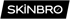 Das SKINBRO-Logo ist in weißen Großbuchstaben auf schwarzem Hintergrund geschrieben.