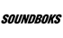 Schwarzer "SOUNDBOKS"-Schriftzug auf dunkelgrünem Hintergrund.