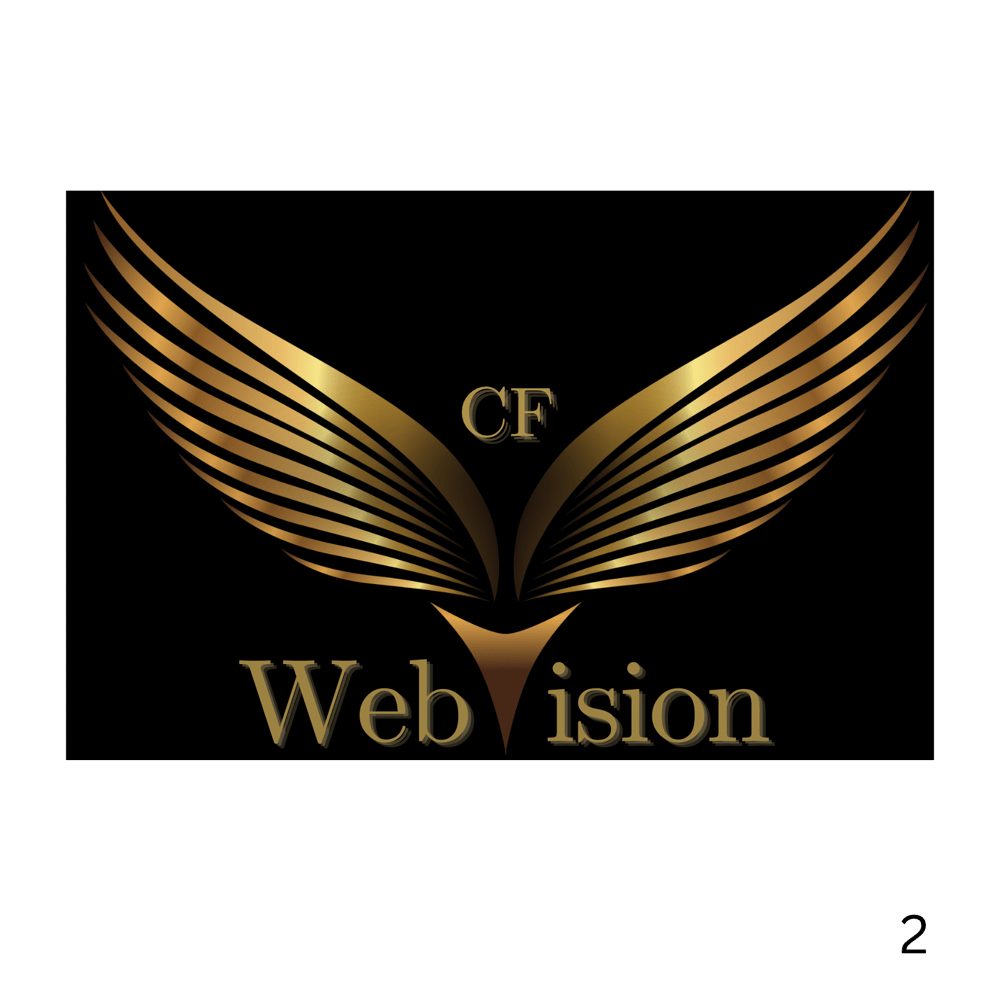 Logo der Webdesign Agentur CF WebVision mit goldenen Flügeln