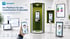 Ein Kiosk und ein Smartphone zeigen eine Zeichentrickärztin in einer Klinik.
