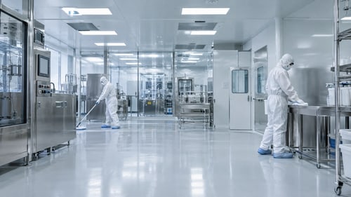 Reinraum mit Spezialreinigung nach Hygienestandard