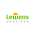 Grünes "Lewens" Logo mit gelbem Halbkreis über dem "e", darunter "MARKISEN" in Grau.