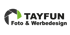Logo von Tayfun Foto & Werbedesign mit einem stilisierten Kameraobjektiv.