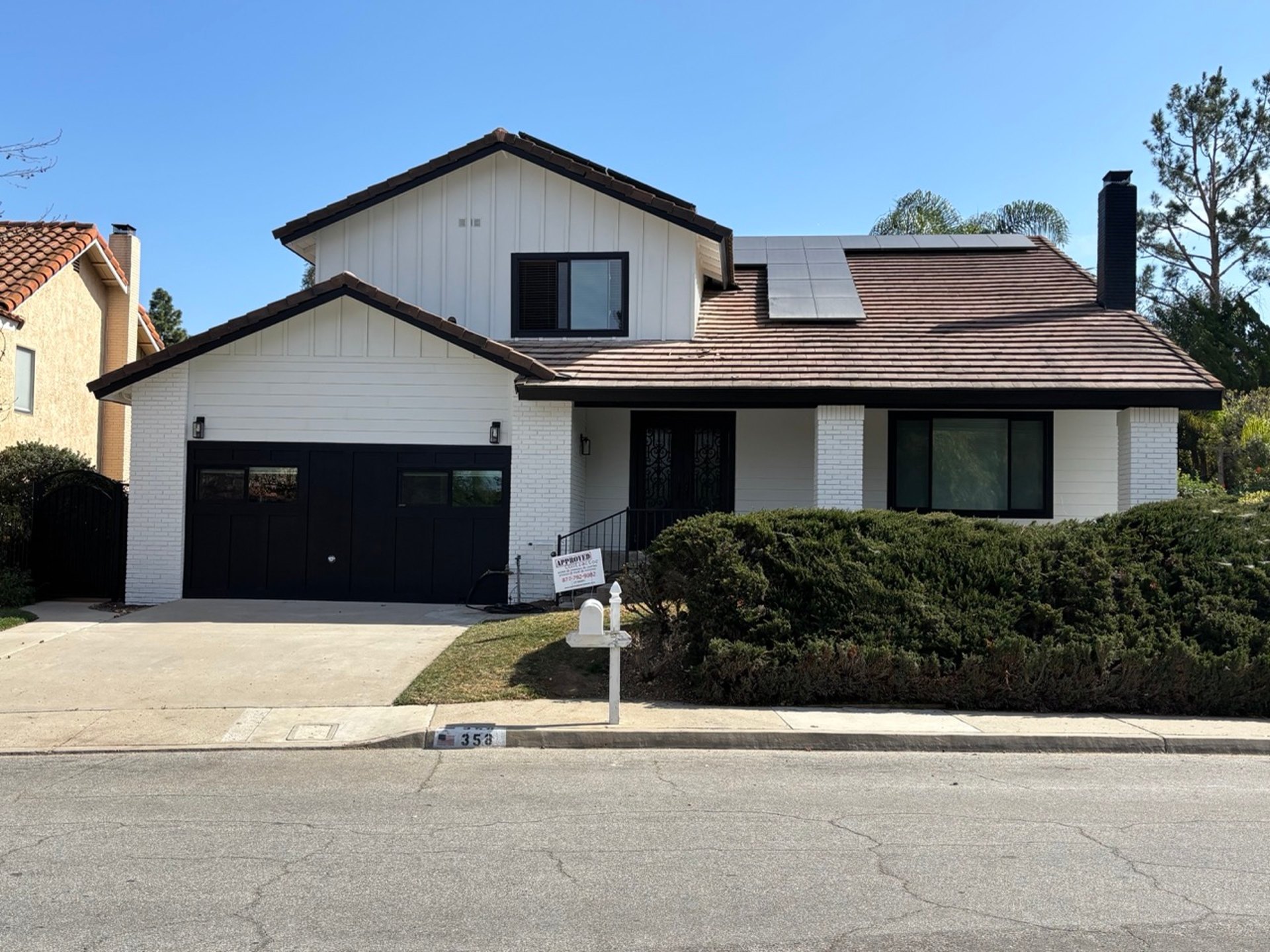 Completed James Hardie board and batten siding installation on a Southern California home