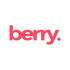 Rotes "berry." Logo auf dunkelgrünem Hintergrund.