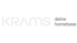 Der Schriftzug "KRAMS deine homebase" in Weiß und Grau auf dunkelgrünem Hintergrund.