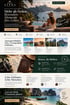 Website-Layout von Atera Travel mit Urlaubsdestinationen, Kundenbewertungen und dem Text „Mehr als Ferien. Besondere Momente.“