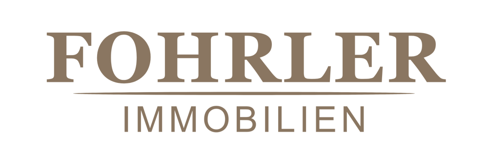 „FOHRLER IMMOBILIEN“ Logo in Braun mit einer Linie unter „FOHRLER“.