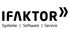 IFaktor Logo mit Text "Systeme | Software | Service"