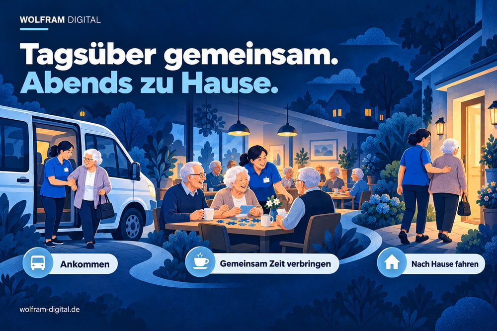 Tagsüber gemeinsam. Abends zu Hause.. Ankommen. Gemeinsam Zeit verbringen. Nach Hause fahren