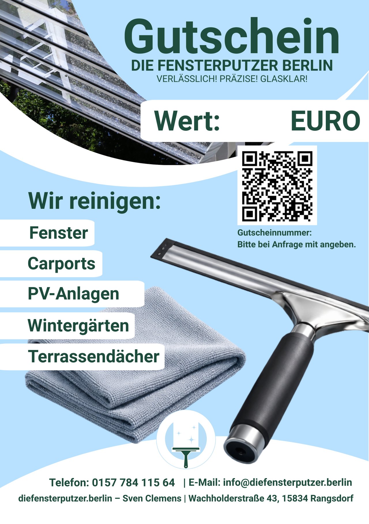 Vorschaubild eines Gutscheins von diefensterputzer.berlin