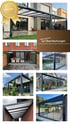 Collage mit verschiedenen Terrassenüberdachungen, Kaltwintergärten und einem goldenen "Top Terrassendach-Anbieter 2025" Siegel.