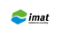 Grünes und blaues sechseckiges Logo mit "imat validation & consulting"