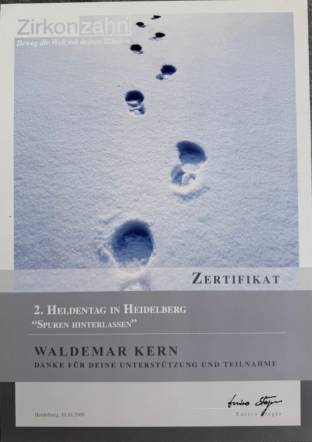 Fortbildungszertifikat 12 von ADU-Dental