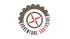 Adventure Southside Logo: Braunes Zahnrad mit rotem Kompassstern und Text "ADVENTURE SOUTHSIDE".