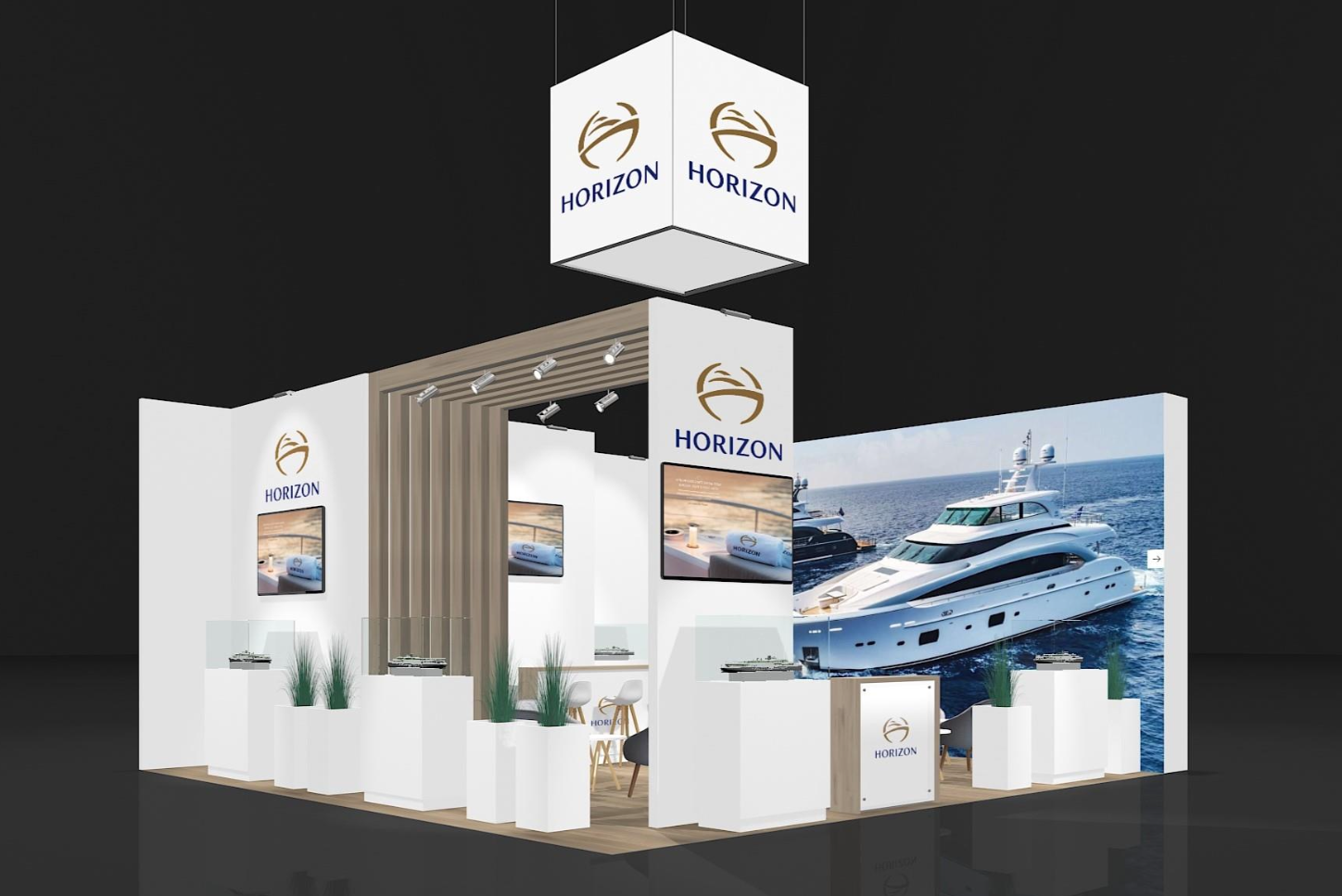 Horizon Messestand Visualisierung