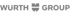 WÜRTH GROUP Logo in Grau mit einem stilisierten Wappen zwischen WÜRTH und GROUP.