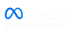 Meta Business Partner Logo mit dem blauen Unendlichkeitszeichen und weißer Schrift auf grünem Hintergrund.