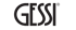 Das Gessi-Logo ist in schwarzen Großbuchstaben auf einem dunkelgrünen Hintergrund zu sehen.