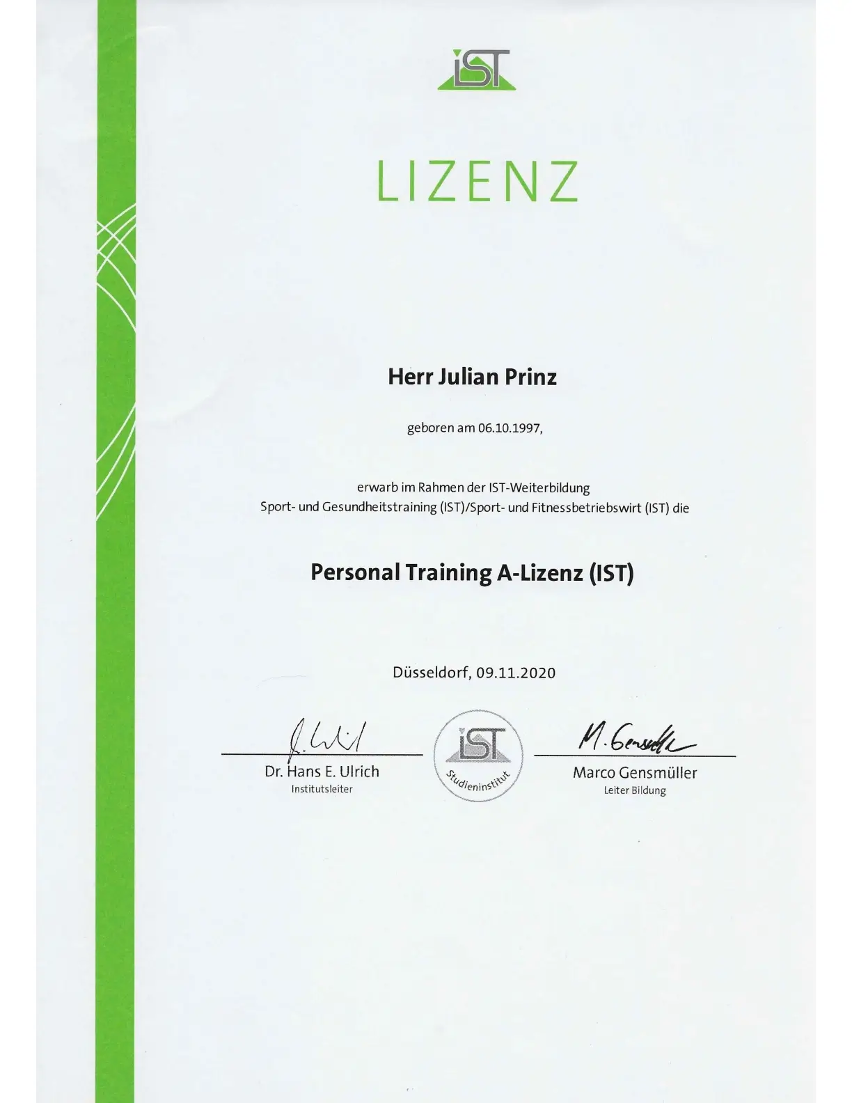 Personal Training — A-Lizenz