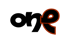 Schwarzer Schriftzug "one" mit rotem Umriss um das "ne" vor grünem Hintergrund.