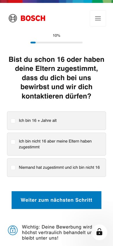 Fragefunnel der Bosch-Ausbildungskampagne