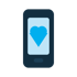 Icon: Smartphone mit Herz